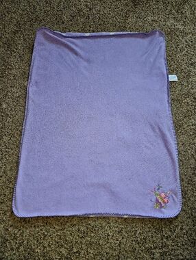 Rare HTF Koala Baby Babies R Us Purple Butterfly Embroidered Fleece Blanket